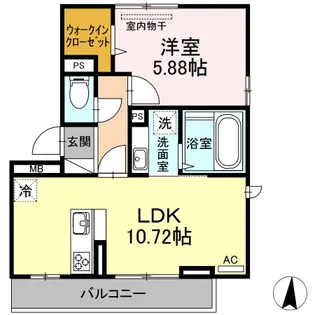 GRANDIA豊町【2階】の間取り
