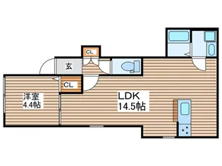 Calm Park Residence【1階】の間取り