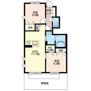 レスト フォレスト B【1階】の間取り