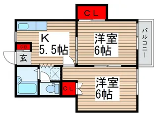 グリ-ンヒル【2階】の間取り