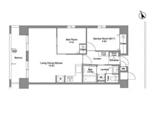 コンフォリア芝浦II【4階】の間取り