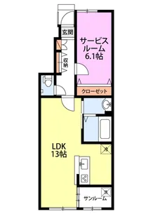 CIAVITA五十嵐中島B【1階】の間取り