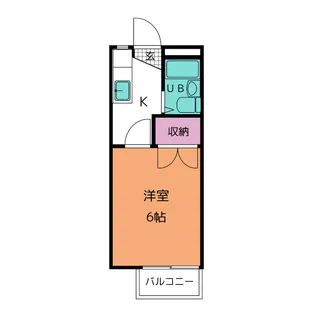 奥田アパートメントII【2階】の間取り