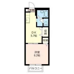 ジュネス北松戸【2階】の間取り