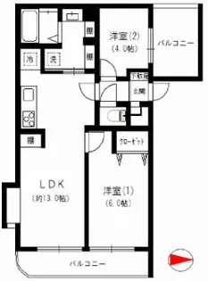 ウィンビュー磯子【4階】の間取り