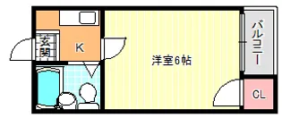 エレガンスハイツ湯里【3階】の間取り