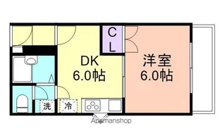 シャンティイ中之島II【1階】の間取り