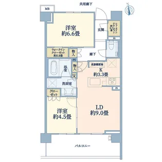 グレーシアウエリス横浜ゆめが丘【5階】の間取り