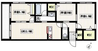 リクティ溝の口【2階】の間取り