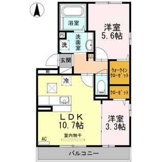 パレスプリメーロ【2階】の間取り
