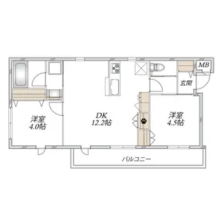 Maison L’aiguille【3階】の間取り