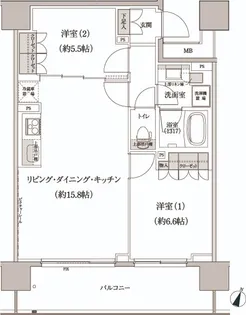 パークハビオ渋谷本町レジデンス【3階】の間取り