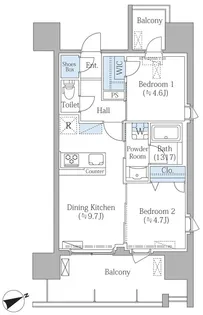 プライムスクエアIII【10階】の間取り