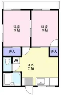 小嶋ハイツ【2階】の間取り