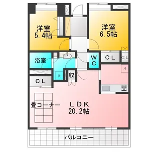 クレアシティ武蔵関【5階】の間取り