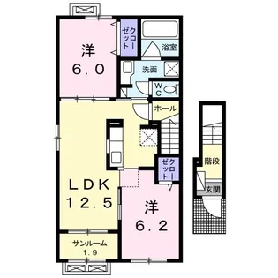 ハルモニアー【2階】の間取り
