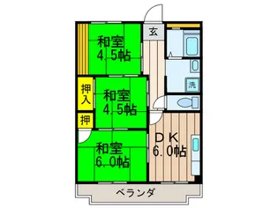 マンション長沢【4階】の間取り