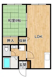 ハイツサンタフェ【1階】の間取り