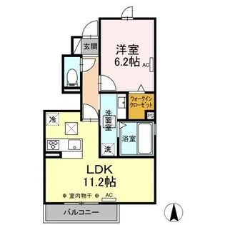 セジュールYUTAKAII【1階】の間取り