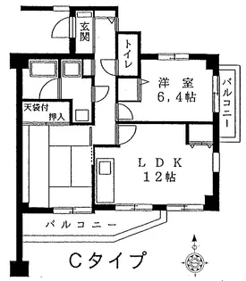 クレール赤塚【3階】の間取り