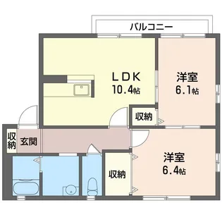 グリーンハイツ湘南【2階】の間取り