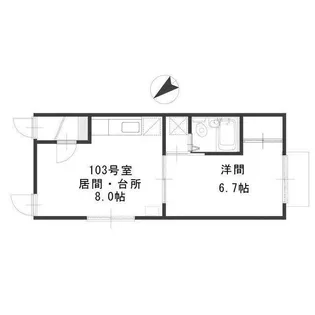ルミエール太平【1階】の間取り