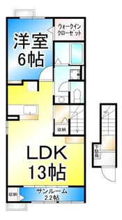 プラシードB【2階】の間取り
