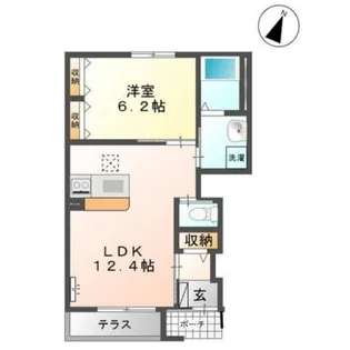 ステイゴールド【1階】の間取り