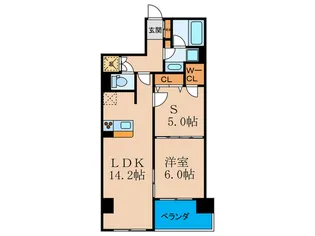 グレンパ-ク梅田北【14階】の間取り