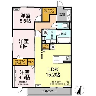 Clair島田【3階】の間取り