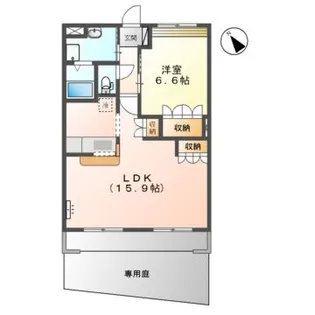 リビエール【1階】の間取り