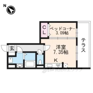 メゾン・ド・レーヴK【1階】の間取り