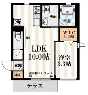 メゾン鷺宮HIKARI【1階】の間取り