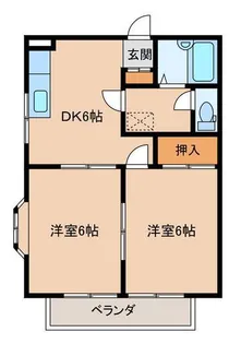 スカイハイツ A棟【1階】の間取り