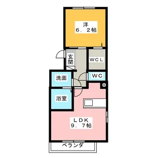 ローズコート鳴海【3階】の間取り