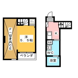 カーサ・フィオーレR【2階】の間取り
