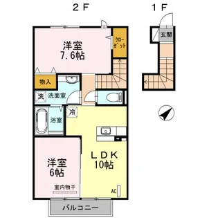 サンモール歓喜【2階】の間取り