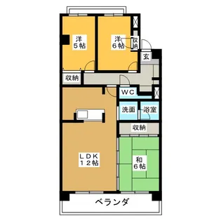 ガーデンコート元八事【2階】の間取り