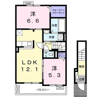 プラシード・今伊勢【2階】の間取り