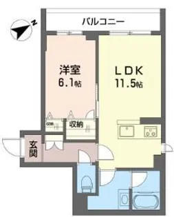 メゾンキング【3階】の間取り