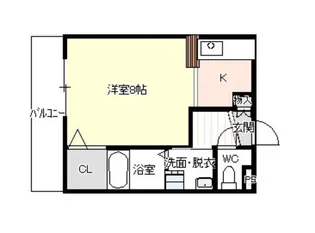 フラッハフェルト【3階】の間取り