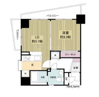 レジディア天神橋【4階】の間取り