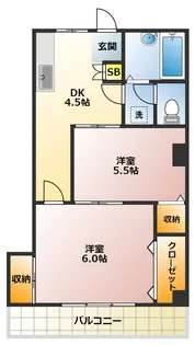 旭パークハイツ【2階】の間取り
