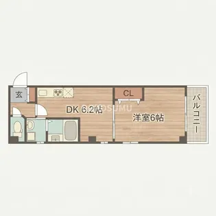 アパートメント玉川【2階】の間取り