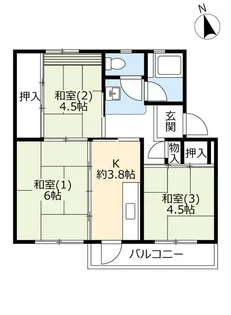 UR有野【5階】の間取り