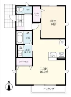 コンフォール伊勢【1階】の間取り