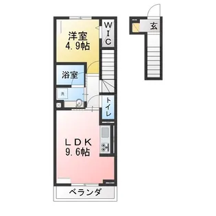 【新築】セジュール六名本町【2階】の間取り
