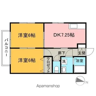 フォレストピア中神【2階】の間取り