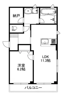 ボナクオリアXX市川南【3階】の間取り
