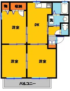 バリュージュ宮【1階】の間取り